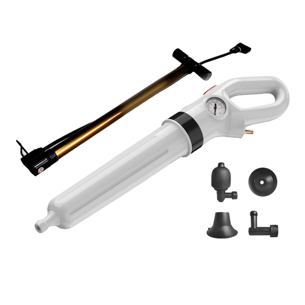 HASTHIP Toilet Plunger Safe Pressurized Air Drain Plunger Tool with Air Pump Trigger Design Manual Pneumatic Clog Cleaner Tool with Interchangeable Attachment Heads, for Kitchen Sink, Toilet HASTHIP Toilet Plunger Safe Pressurized Air Drain Plunger Tool with Air Pump Trigger Design Manual Pneumatic Clog Cleaner Tool with Interchangeable Attachment Heads, for Kitchen Sink, Toilet